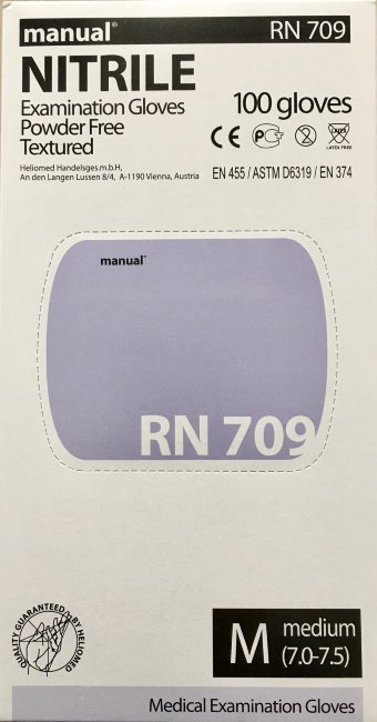 Перчатки Нитриловые р.M (7.5), смотр. неопудр. текстур. MANUAL® NITRILE, сиреневые, упак.50, Австрия Перчатки Нитриловые р.M (7.5), смотр. неопудр. текстур. MANUAL® NITRILE, сиреневые, упак.50, Австрия