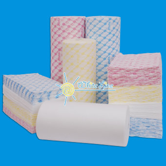 Полотенце СПАНЛЕЙС 35х70см одноразовое, пл.60 г/кв.м, БЕЛОЕ тисненое, пачка №50, Белая Линия