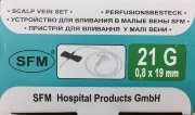 Катетер Бабочка 21G (0,8х19 мм) СФМ, зеленый, SFM, Германия, №1