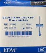 Катетер Бабочка 22G (0,7х19 мм) KD-Fly -микроперфузор -ЧЕРНЫЙ, Германия, №1