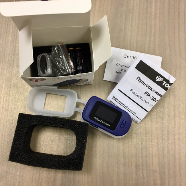 Пульсоксиметр напалечный TOPMED FP-30, Китай