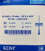 Катетер Бабочка 23G (0,6х19 мм) KD-Fly -микроперфузор -СИНИЙ, Германия, №1