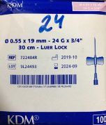 Катетер Бабочка 24G (0,55х19 мм) KD-Fly -микроперфузор -ФИОЛЕТОВЫЙ, Германия, №1