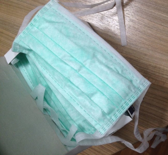 Маска операц. на завязках Фолиодресс Комфорт Сенсо №1 со спец. антимикробным фильтром (зеленая)