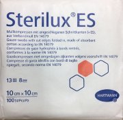 Салфетка н/ст марлевая Стерилюкс (Sterilux): (8 слоев-13 нитей) 10 х10 см, упак.100 шт.