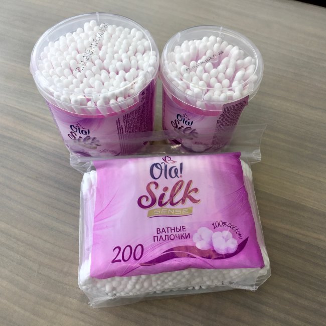 Ватные Палочки №200 OLA! Silk Sense в пластик. банке (RUS) Ватные Палочки №200 OLA! Silk Sense в пластик. банке (RUS)