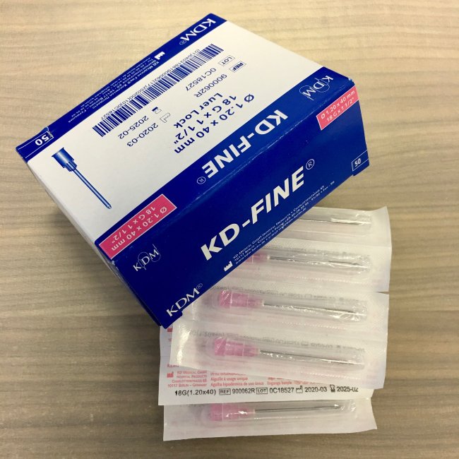 Игла 18G (1,2х40мм) стер. KD-fine, арт.900062, КДМ, упак.50 шт., Германия Игла 18G (1,2х40мм) стер. KD-fine, арт.900062, КДМ, упак.50 шт., Германия