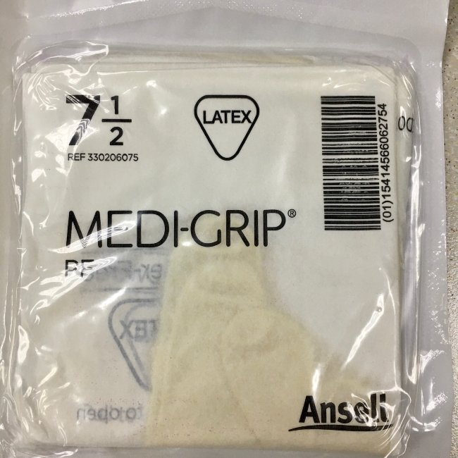 Перчатки хир. СТЕР. латексные, НЕопудр., р.7.5, микротекст., анатом., Medi-GRIP, 50/200, Малайзия Перчатки хир. СТЕР. латексные, НЕопудр., р.7.5, микротекст., анатом., Medi-GRIP, 50/200, Малайзия