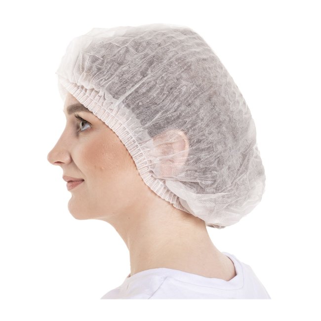 Шапочка клип-берет "Шарлотта" пл.17 г/кв.м, белая, Фарм-Глобал, №100