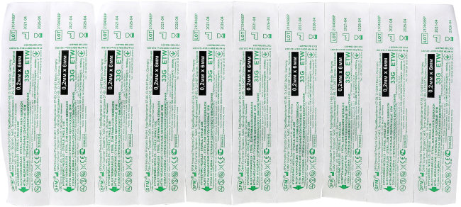 Игла для мезотерапии 33G (0,20 х 6мм) мед. стер. одноразовая, упак.50 шт., СФМ, Германия, №1