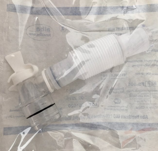 Соединитель угловой шарнирный Стер. c двойным портом, 22M/15F, Альба, арт.FS801s Соединитель угловой шарнирный Стер. c двойным портом, 22M/15F, Альба, арт.FS801s