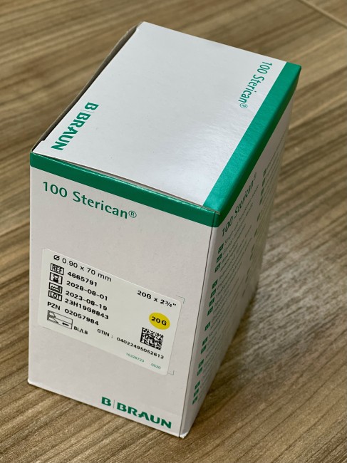 Игла Стерикан 20G(0,9х70мм) Sterican, 4665791, 100/1000шт., B.Braun, Германия