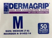 Перчатки н/ст латекс., р.M (7-8) DERMAGRIP®High Risk, сверх-прочные, смотр. текст. неопудр., 25пар