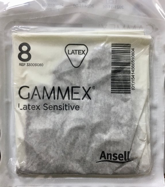 Перчатки хир. СТЕР. латексные, НЕопудр., р.8.0, микротекст., анатом., Gammex Latex Sensitiv, ANSELL Перчатки хир. СТЕР. латексные, НЕопудр., р.8.0, микротекст., анатом., Gammex Latex Sensitiv, ANSELL