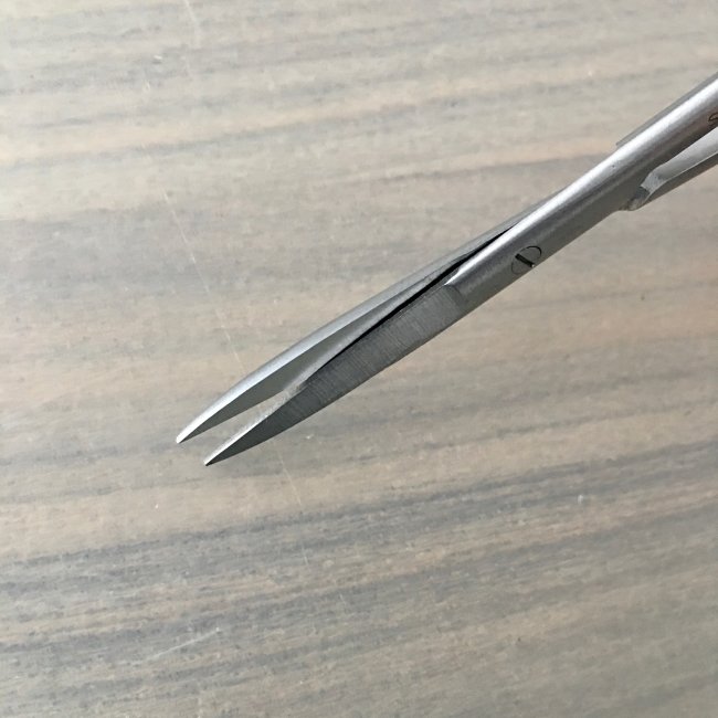 Ножницы глазные прямые, 2 острых конца, 115мм, H-41-1, J-22-211А, Пакистан Ножницы глазные прямые, 2 острых конца, 115мм, H-41-1, J-22-211А, Пакистан