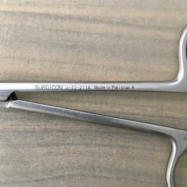 Ножницы глазные прямые, 2 острых конца, 115мм, H-41-1, J-22-211А, Пакистан Ножницы глазные прямые, 2 острых конца, 115мм, H-41-1, J-22-211А, Пакистан