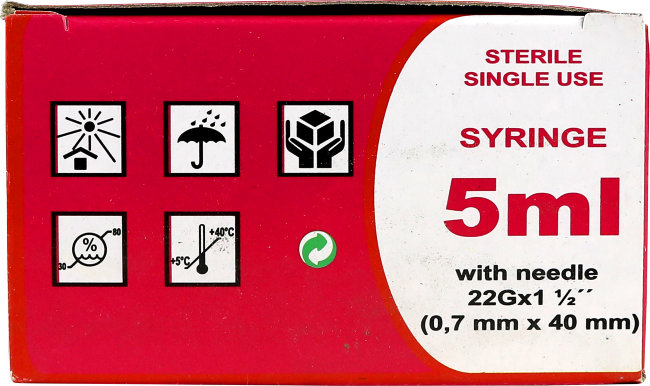 шприц 5 мл (3-х комп.) СФМ №10, игла 22G(0,7х40мм) SFM (без латекса) Германия шприц 5 мл (3-х комп.) СФМ №10, игла 22G(0,7х40мм) SFM (без латекса) Германия