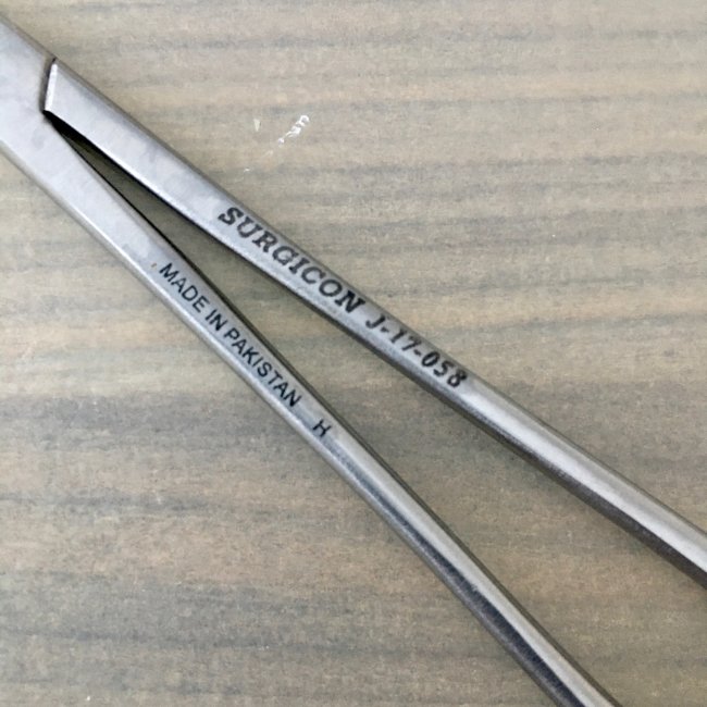 Зажим кровоостанавливающий Москит изогнутый 150мм З-62-2, арт. J-17-058