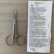 Ножницы прямые, 2 острых конца, 100мм, H-19, 13-440, Пакистан Ножницы прямые, 2 острых конца, 100мм, H-19, 13-440, Пакистан