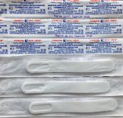 Шпатель для языка двухсторонний, изогнутый, полимерный, однораз. стер., инивид. упак., МИМ, г.Тюмень