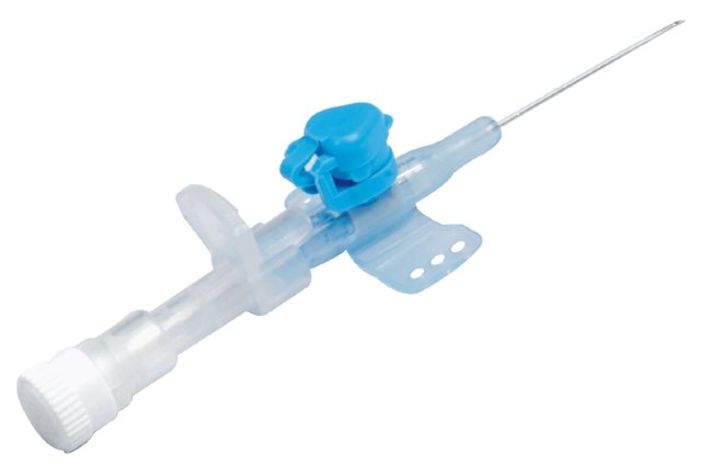 Катетер в/в G22 (0,9х25мм) KD-fix с доп. портом и крыльями, синий, КДМ (упак.50 шт) Катетер в/в G22 (0,9х25мм) KD-fix с доп. портом и крыльями, синий, КДМ (упак.50 шт)