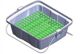 Укладка-контейнер полимер. для доставки проб биоматериала в пробирках и флаконах УКП-100-01 "Кронт"