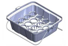 Укладка-контейнер полимер. для доставки проб биоматериала в пробирках и флаконах УКП-100-01 "Кронт"