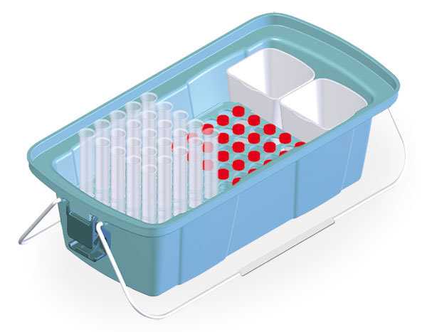 Укладка-контейнер полимер. для доставки проб биоматериала в пробирках и флаконах УКП-50-01 "Кронт" Укладка-контейнер полимер. для доставки проб биоматериала в пробирках и флаконах УКП-50-01 "Кронт"