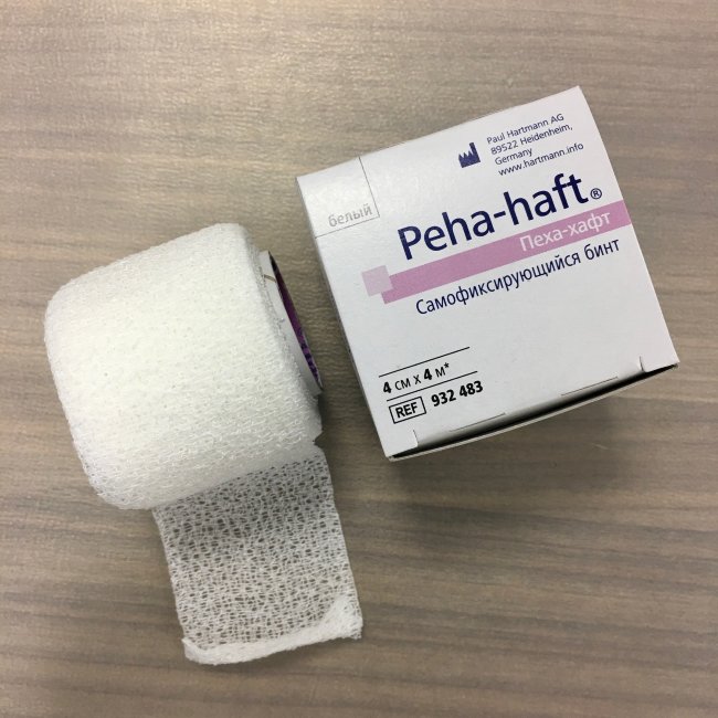 Бинт самофиксирующийся эластичный 4м х 4см PEHA-HAFT, белый, инд. упак., №1 Бинт самофиксирующийся эластичный 4м х 4см PEHA-HAFT, белый, инд. упак., №1