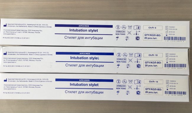 Стилет для эндотрахеальных трубок, CH/Fr 10,  Апексмед (Apexmed International B.V.) Нидерланды Стилет для эндотрахеальных трубок, CH/Fr 10,  Апексмед (Apexmed International B.V.) Нидерланды