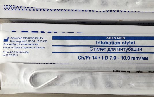 Стилет для интубации CH/Fr14, Апексмед (Apexmed International B.V.) д/трубок I.D.7,0-10,0 Нидерланды Стилет для интубации CH/Fr14, Апексмед (Apexmed International B.V.) д/трубок I.D.7,0-10,0 Нидерланды