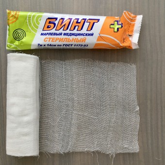 Бинт СТЕР. 7м х14см "Стандарт", пл.34 г/кв.м, Медтекс
