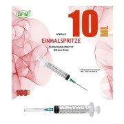 Шприц 10 мл (3-х комп.) СФМ, надетая игла 21g(0,8х40мм) SFM, Германия