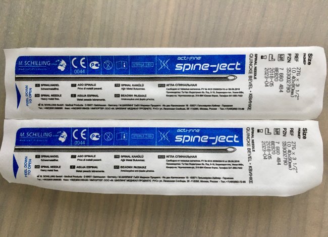 Игла 27G (0,4x90мм) спинальная Acti-fine spine-ject, тип Квинке, арт.S53Q02790, M.Schilling GmbH Игла 27G (0,4x90мм) спинальная Acti-fine spine-ject, тип Квинке, арт.S53Q02790, M.Schilling GmbH