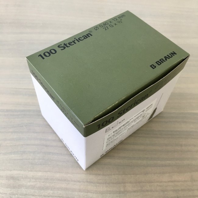 Игла 27G (0,4х12мм) Стерикан (Sterican), B.Braun, Германия, арт.4665406 , упак.100 шт., №1 Игла 27G (0,4х12мм) Стерикан (Sterican), B.Braun, Германия, арт.4665406 , упак.100 шт., №1