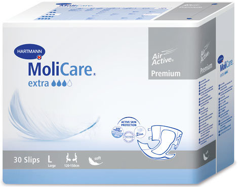 MoliCare Premium Extra soft_Недержание средней и тяжелой степени, L(120-150см) №30