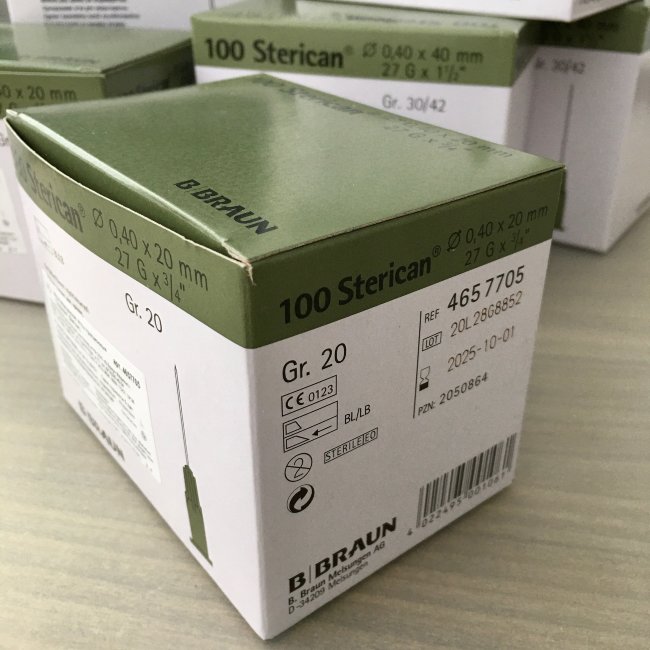 Игла 27G (0,4х20мм) Стерикан (Sterican), B.Braun, Германия, арт.4657705, упак.100 шт., №1 Игла 27G (0,4х20мм) Стерикан (Sterican), B.Braun, Германия, арт.4657705, упак.100 шт., №1