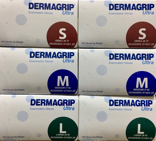 Перчатки н/ст латекс. смотр. текстур., р.L (8-9), неопудр., DERMAGRIP®Ultra, упак.50 пар Перчатки н/ст латекс. смотр. текстур., р.L (8-9), неопудр., DERMAGRIP®Ultra, упак.50 пар