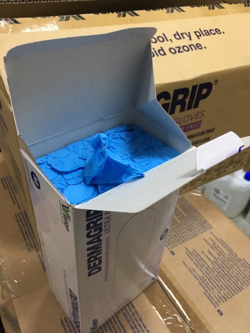 Перчатки Нитриловые р.M (7-8), смотр. неопудр. текстур. DERMAGRIP®Ultra LS, №200 (100пар)